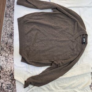 Classic V-Neck Sweater for Men in Brown